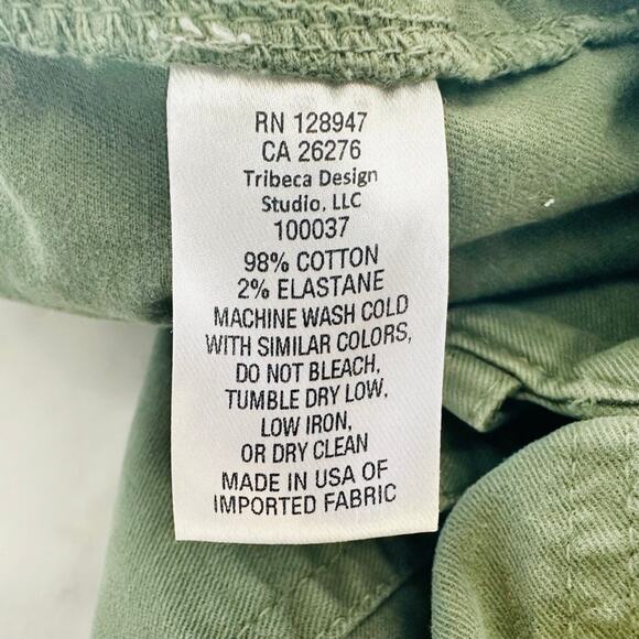 Nili Lotan Cropped French Military Pants Camo Green Size 4 Cotton - Picture 4 of 8